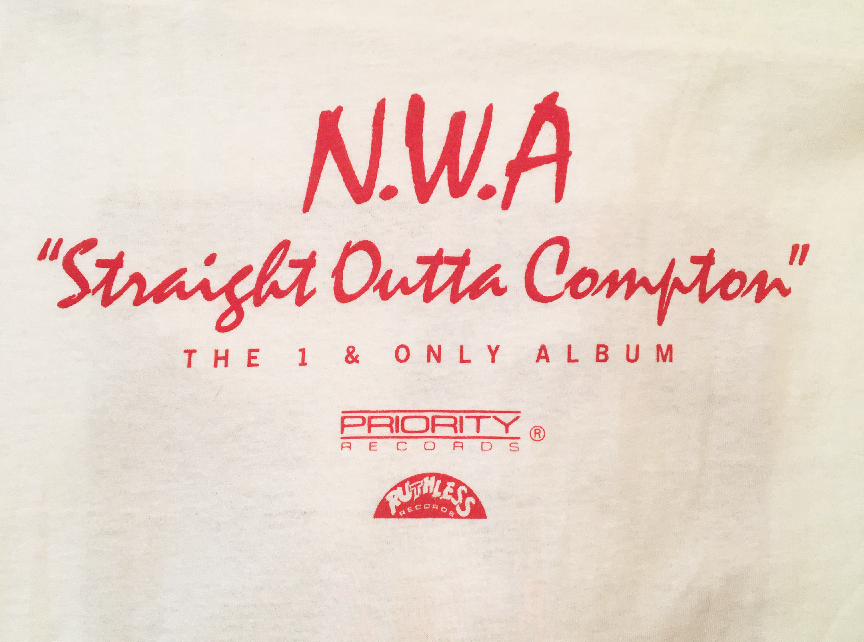 N.W.A Straight Outta Compton 1989 Promo T-Shirt - Large