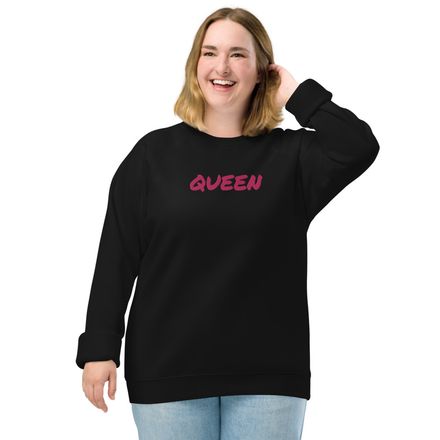 Embroidered Queen Crew Neck