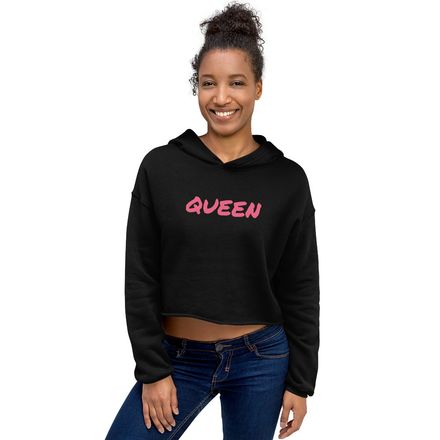 Queen Cropped Hoodie