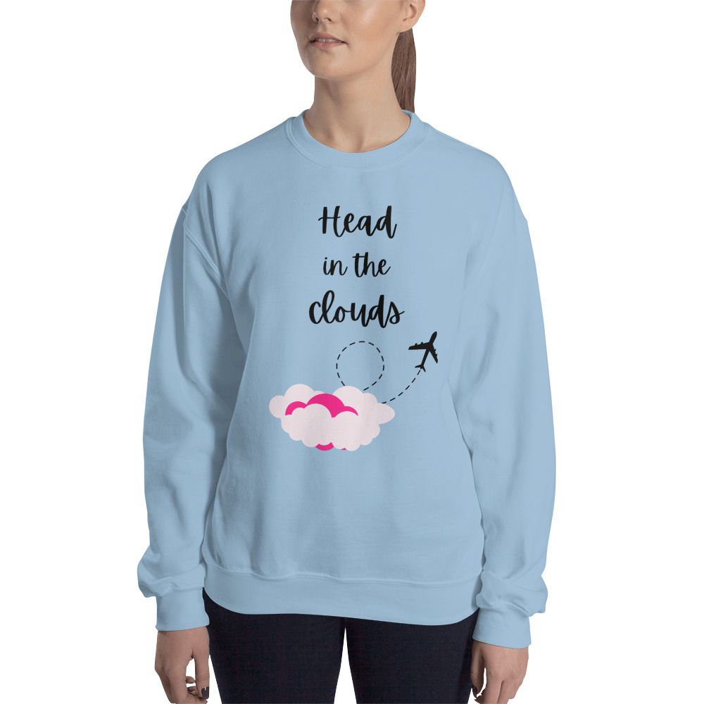 Head In The Clouds Sweatshirt for travel lovers by T