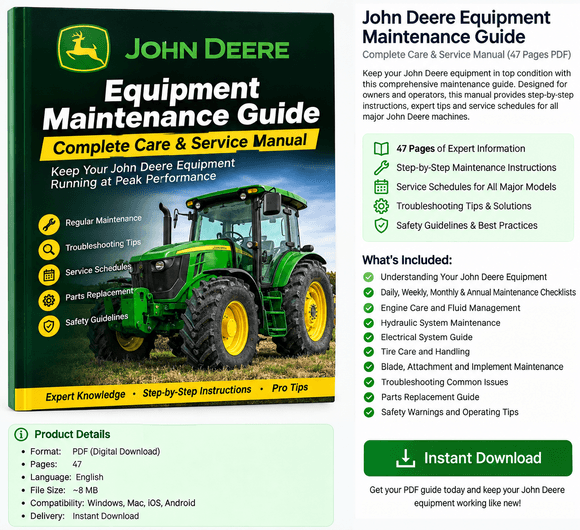 John Deere Equipment Maintenance &amp; Care Guide