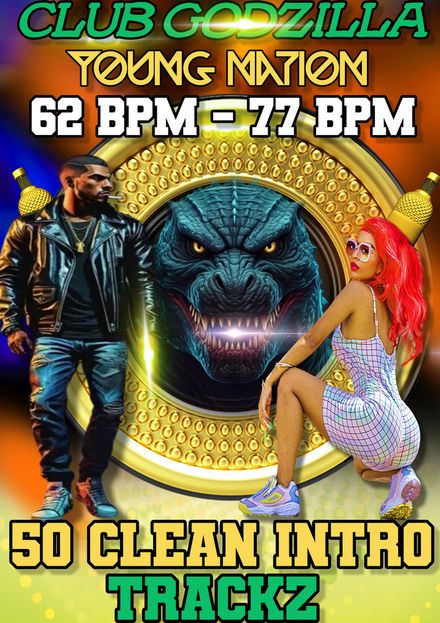 Club Godzilla 50 Clean Intro Tracks 62bpm-77bpm