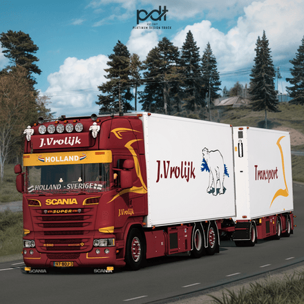 Scania R580 + Trailer &quot;J.Vrolijk Transport&quot;