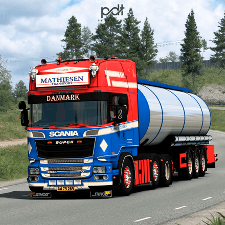 Scania R580 + Trailer "Mathiesen transport"
