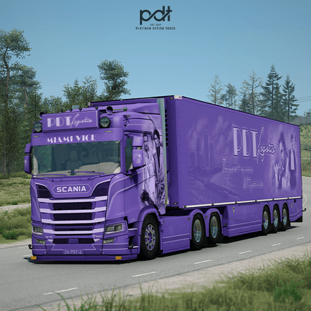 Scania 590R + Trailer "Miami Vice Style"