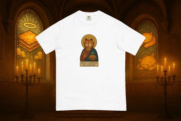 Saint Garfield of Lasagna™ Tee