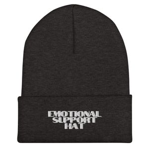 "Emotional Support Hat"  Cuffed Beanie | Yupoong 1501KC