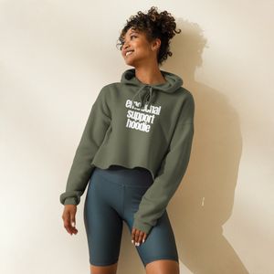 "Emotional Support Hoodie" Women's Cropped Hoodie | Bella + Canvas 7502
