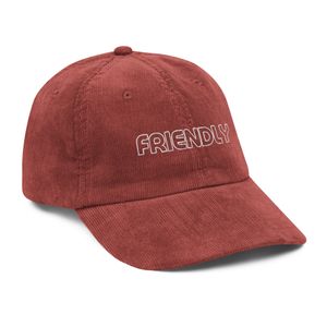 "Friendly"  Vintage Corduroy Cap