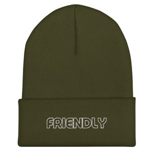 "Friendly" Cuffed Beanie