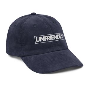 "Unfriendly" Box Vintage Corduroy Cap | Big Accessories BA703