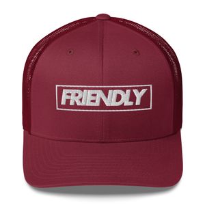 "Friendly" Box Retro Trucker Hat | Yupoong 6606