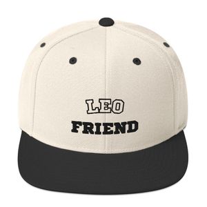 "Leo Friend" Natural &amp; Black Classic Snapback