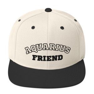 "Aquarius Friend" Natural &amp; Black Classic Snapback