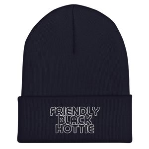 "Friendly Black Hottie"  Cuffed Beanie