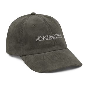 "Unfriendly"  Vintage Corduroy Cap