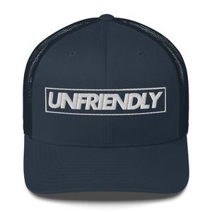 "Unfriendly"  Box Retro Trucker Hat | Yupoong 6606