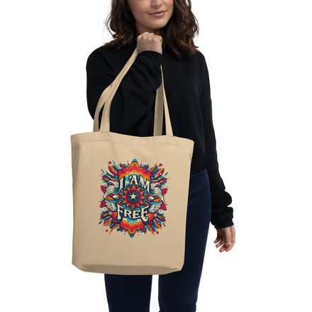 Tote Bag I Am Free, Psychedelic