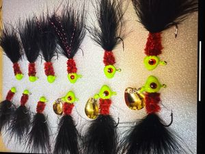 Green chartreuse, red , black