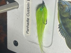 Chartreuse synthetic blend streamer #4 hook