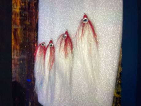 Premium craft fur minnow with red around the eyes