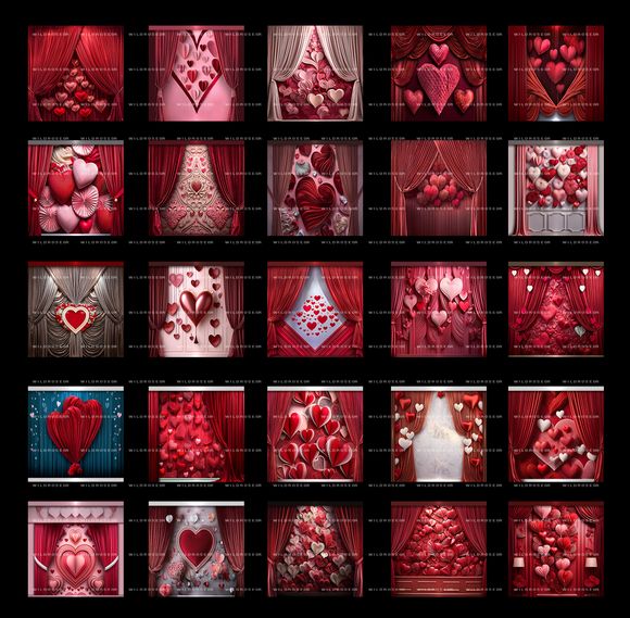 VALENTINES RANDOM DRAPE WALLS #1