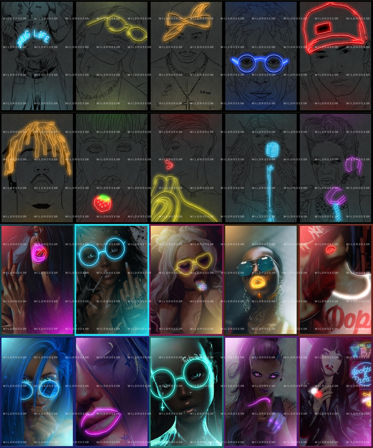 Neon Wall Artwork