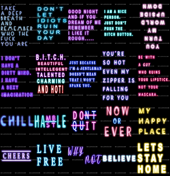 NEON WALL QUOTES