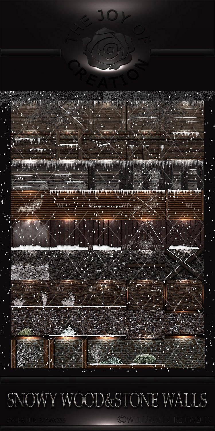 WINTER TIME &quot; SNOWY WOOD &amp; STONE WALLS &quot;