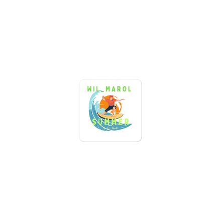 Wilmarol summer surf Kiss-Cut Stickers