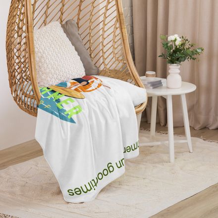  Wilmarol summer surf Sublimated Sherpa Blanket