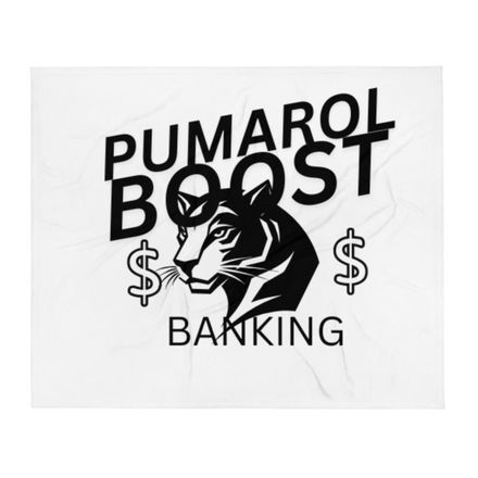 Pumarol Boost Banking Throw Blanket