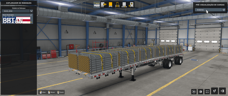 Flatbed Benson - Mod American Truck Simulador