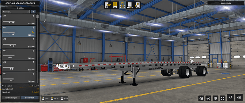 Flatbed Benson - Mod American Truck Simulador