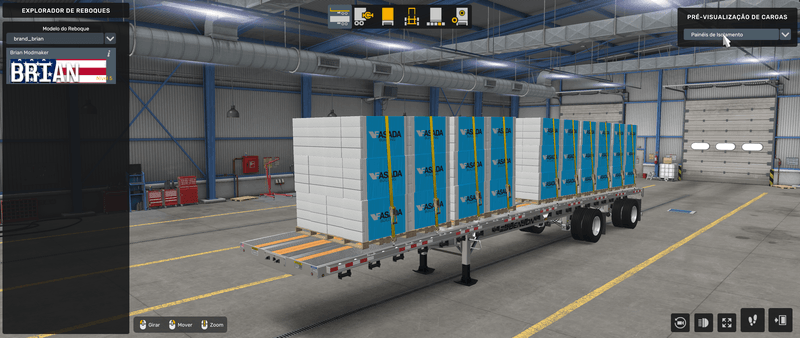 Flatbed Benson - Mod American Truck Simulador