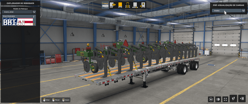 Flatbed Benson - Mod American Truck Simulador