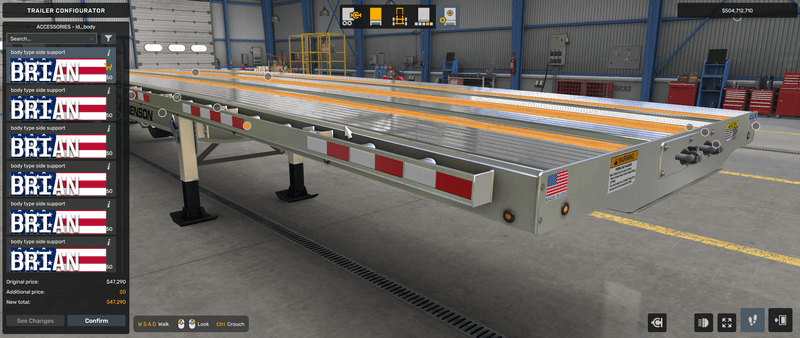 Flatbed Benson - Mod American Truck Simulador