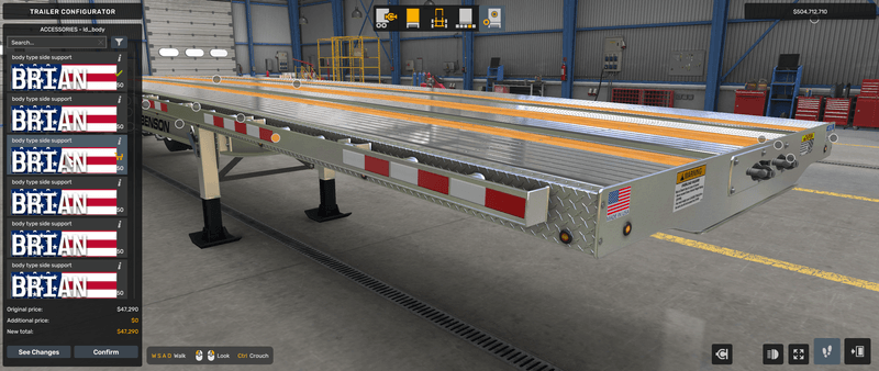 Flatbed Benson - Mod American Truck Simulador