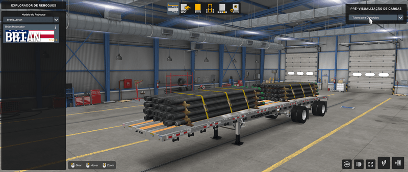 Flatbed Benson - Mod American Truck Simulador