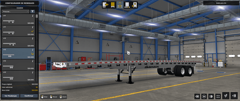 Flatbed Benson - Mod American Truck Simulador