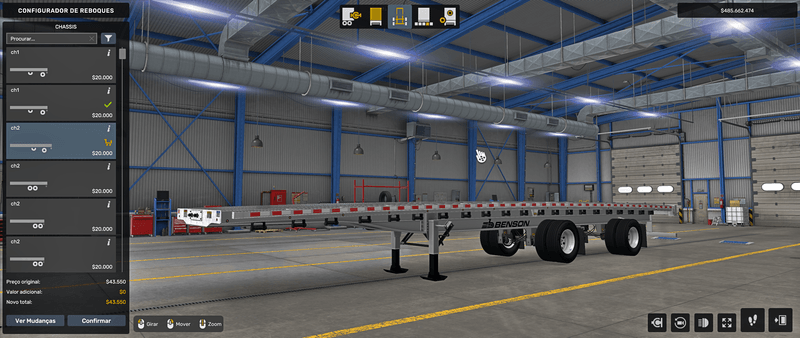 Flatbed Benson - Mod American Truck Simulador