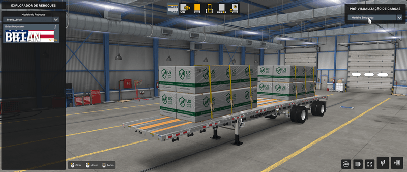 Flatbed Benson - Mod American Truck Simulador