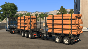 Manac B-Train Logging Trailer for ATS
