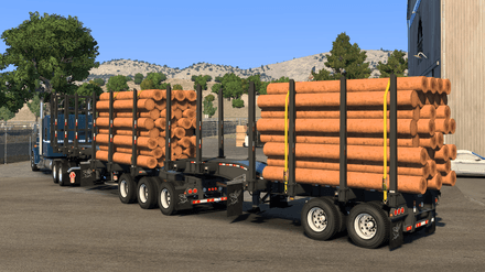 Manac B-Train Logging Trailer for ATS