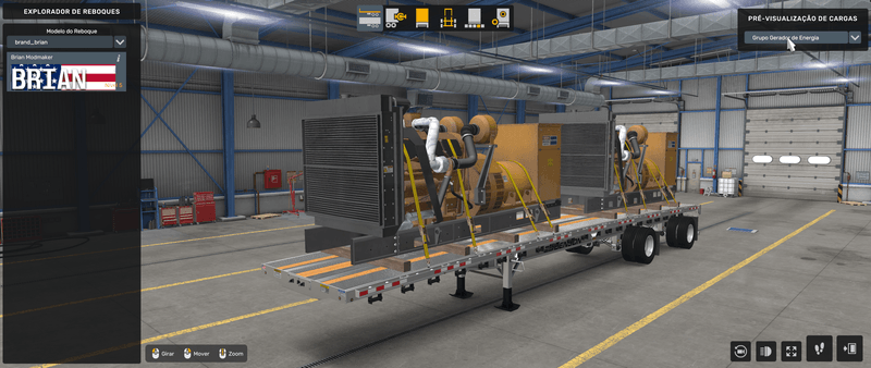 Flatbed Benson - Mod American Truck Simulador