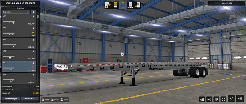Flatbed Benson - Mod American Truck Simulador