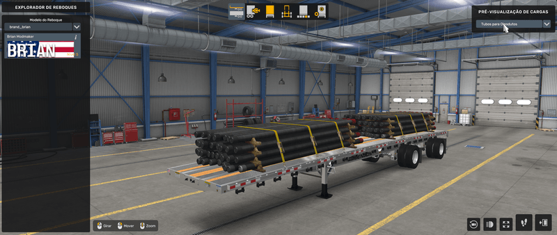 Flatbed Benson - Mod American Truck Simulador