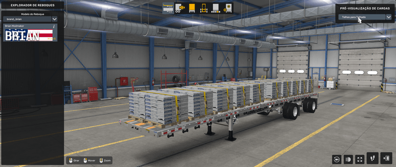 Flatbed Benson - Mod American Truck Simulador