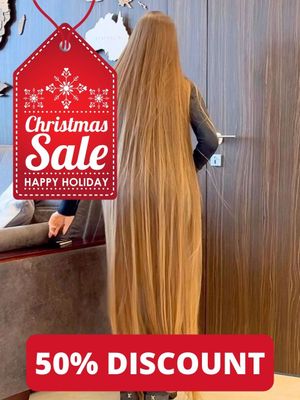 VIDEO - Big blonde ankle length hair buns