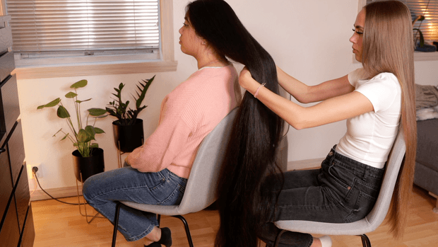 VIDEO - The longest ponytails Celina has ever made